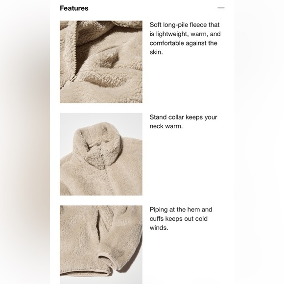 Uniqlo Fluffy Yarn Fleece Full-Zip Jacket, Black, size M. - Picture 6 of 6